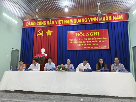 Phường Ninh Thạnh hội nghị tiếp xúc cử tri trước kỳ họp thứ 8 HĐND tỉnh khóa X và trước kỳ họp thứ 9 HĐND Thành phố Tây Ninh khóa XII, Nhiệm kỳ 2021 – 2026.