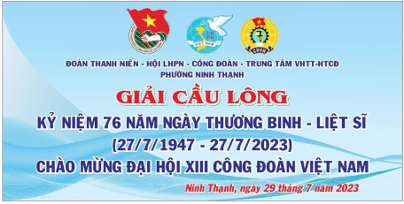 Đoàn Thanh niên - Hội Liên hiệp Phụ nữ - Công Đoàn - Trung tâm Văn hóa thể thao - học tập cộng đồng phường Ninh Thạnh phối hợp tổ chức Giải Cầu lông năm 2023.