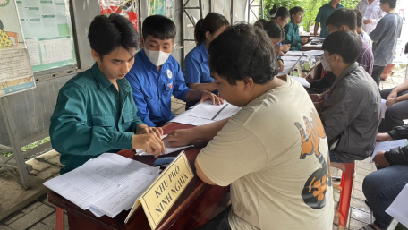 Ban chỉ huy Quân sự phường Ninh Thạnh tổ chức khám sơ tuyển sức khoẻ NVQS năm 2024