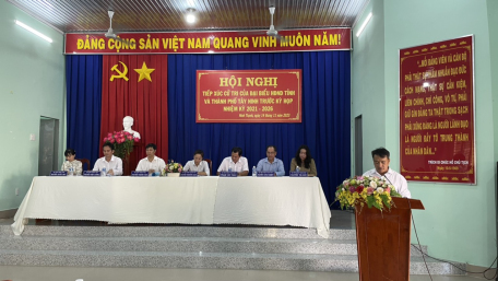 Hội nghị tiếp xúc cử tri trước kỳ họp thứ 10 HĐND tỉnh khóa X và trước kỳ họp thứ 10 HĐND thành phố Tây Ninh khóa XII, nhiệm kỳ 2021-2026.