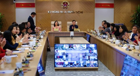Lễ phát động được tổ chức trực tiếp tại Bộ Thông tin và Truyền thông ở Hà Nội và trực tuyến tại 63 điểm cầu tại các Sở Thông tin và Truyền thông các tỉnh, thành phố trực thuộc Trung ương. (Ảnh: BTC)