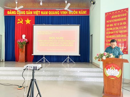 Hội đồng nghĩa vụ quân sự phường Ninh Thạnh tổ chức Hội nghị tổng kết công tác tuyển chọn gọi công dân nhập ngũ năm 2024