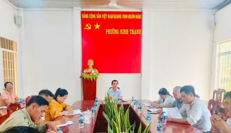 Thường trực HĐND phường Ninh Thạnh tổ chức phiên giải trình giữa hai kỳ họp HĐND phường về công tác xây dựng lực lượng Bảo vệ dân phố đối với UBND phường Ninh Thạnh năm 2024