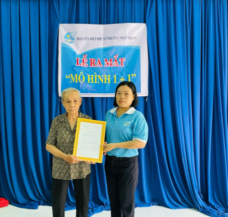 Hội Liên hiệp Phụ nữ phường Ninh Thạnh ra mắt thành lập mô hình 1 + 1 và mô hình “3 có 3 biết” năm 2024