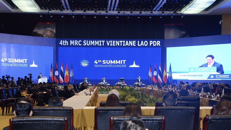 Toàn cảnh Phiên toàn thể Hội nghị cấp cao Ủy hội sông Mekong lần thứ 4. (Ảnh: THANH GIANG)