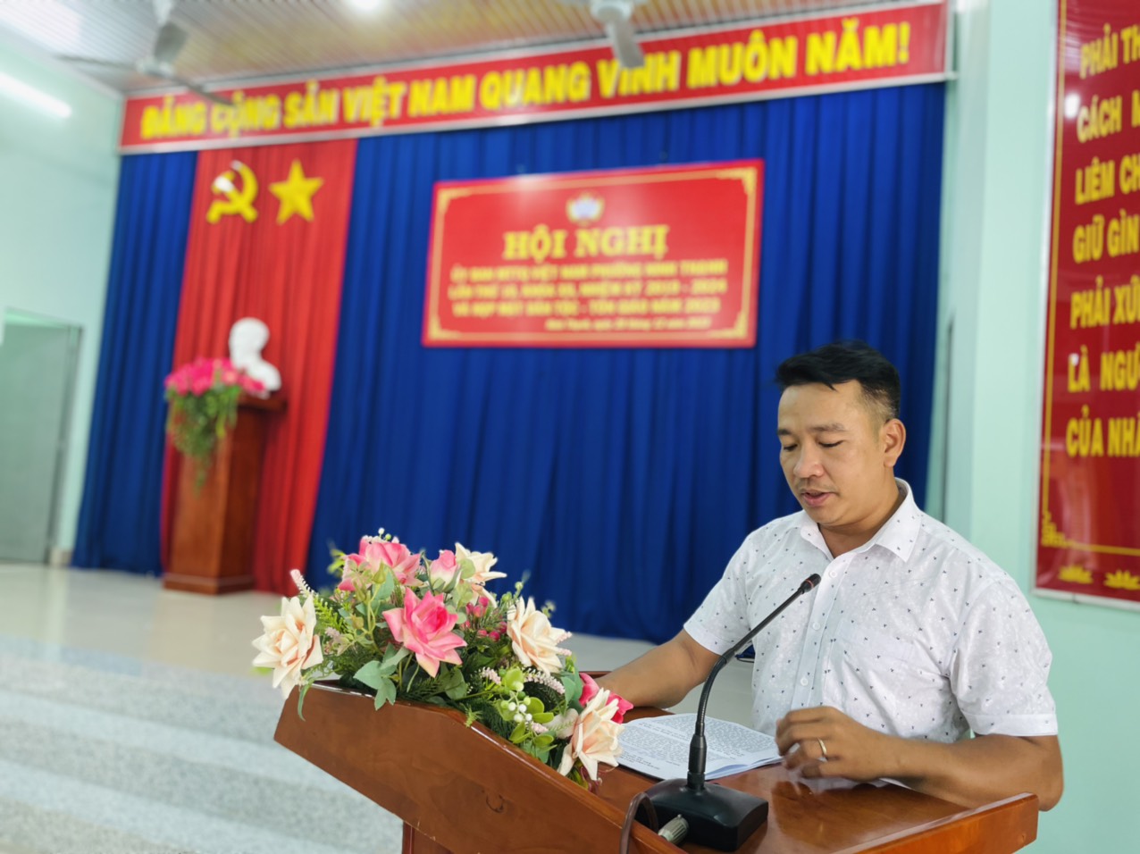 Hội nghị Mặt trận Tổ quốc Việt Nam phường Ninh Thạnh lần thứ 10, khóa XII nhiệm kỳ 2019-2024 và họp mặt Dân tộc - Tôn giáo năm 2023.