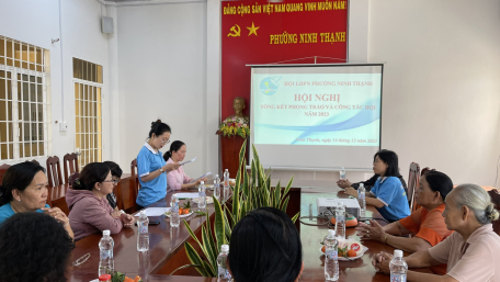 Hội LHPN Phường Ninh Thạnh tổ chức Hội nghị tổng kết hoạt động phong trào và công tác Hội năm 2023