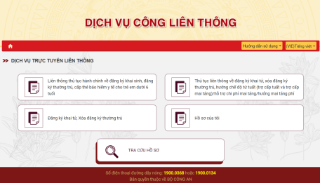 Trình tự thực hiện liên thông điện tử đăng ký khai tử, xóa đăng ký thường trú, giải quyết mai táng phí, tử tuất