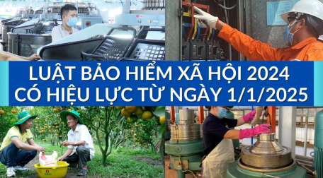 Luật Bảo hiểm xã hội 2024 có hiệu lực từ ngày 1/1/2025