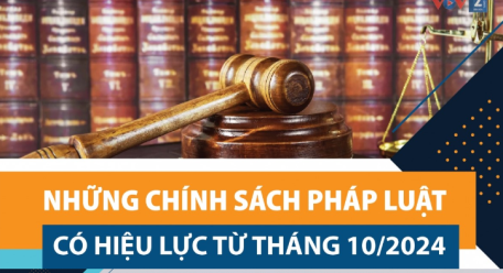 Những chính sách pháp luật có hiệu lực từ tháng 10/2024