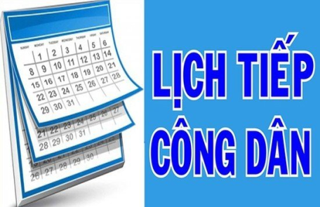 Lịch tiếp công dân quý 4 năm 2024