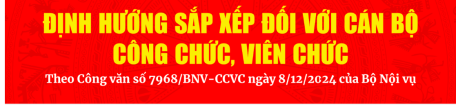 Định hướng sắp xếp đối với cán bộ công chức, viên chức