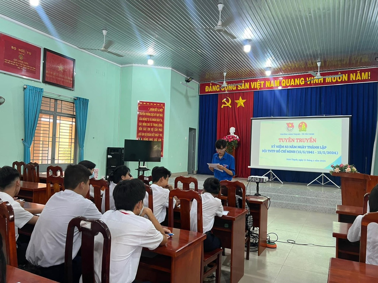 Đoàn Thanh niên – Hội đồng Đội phường Ninh Thạnh tổ chức Tuyên truyền Kỷ niệm 83 năm ngày thành lập Đội TNTP Hồ Chí Minh